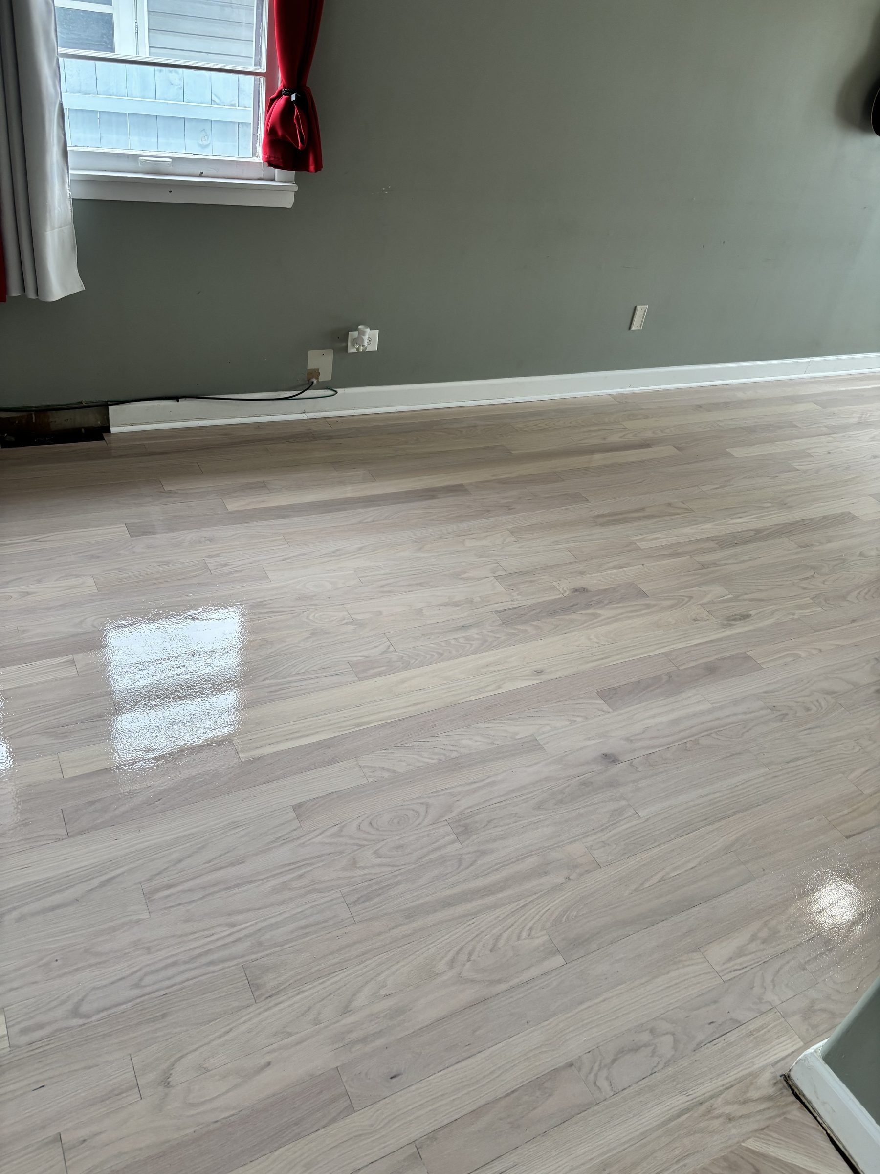 Natural finish hardwood after refinishing